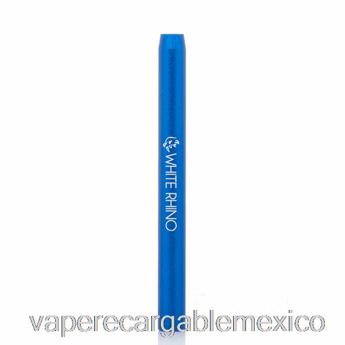 Vape Recargable Rinoceronte Blanco Murciélago De Metal Tubo De Prueba Azul